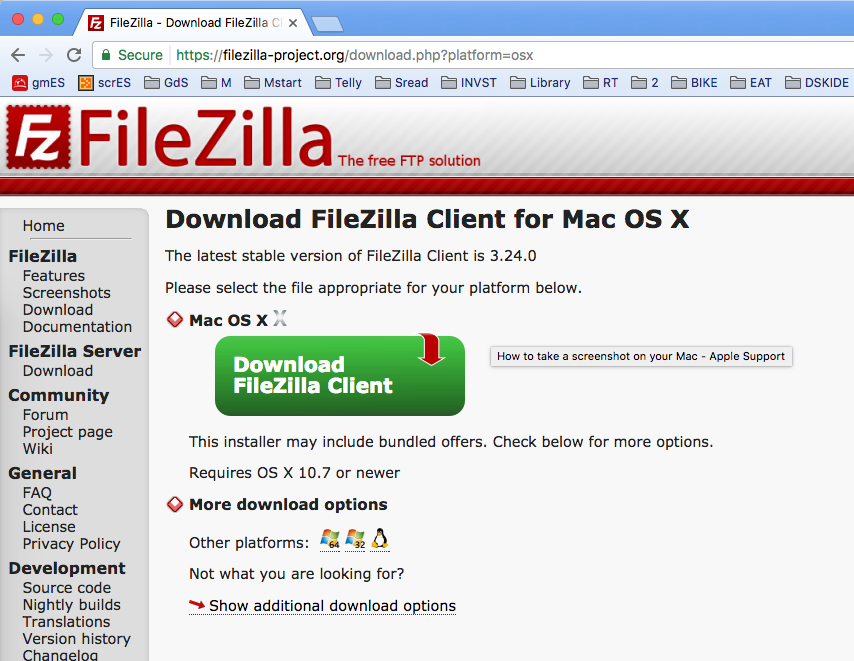 filezilla ftp for mac broken